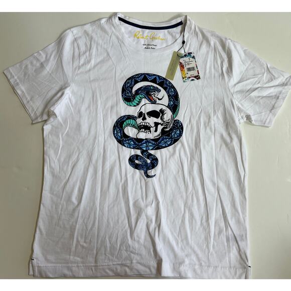 Robert Graham Other - Robert Graham Men's Dozier Skull Graphic T Shirt White Size XL NWT